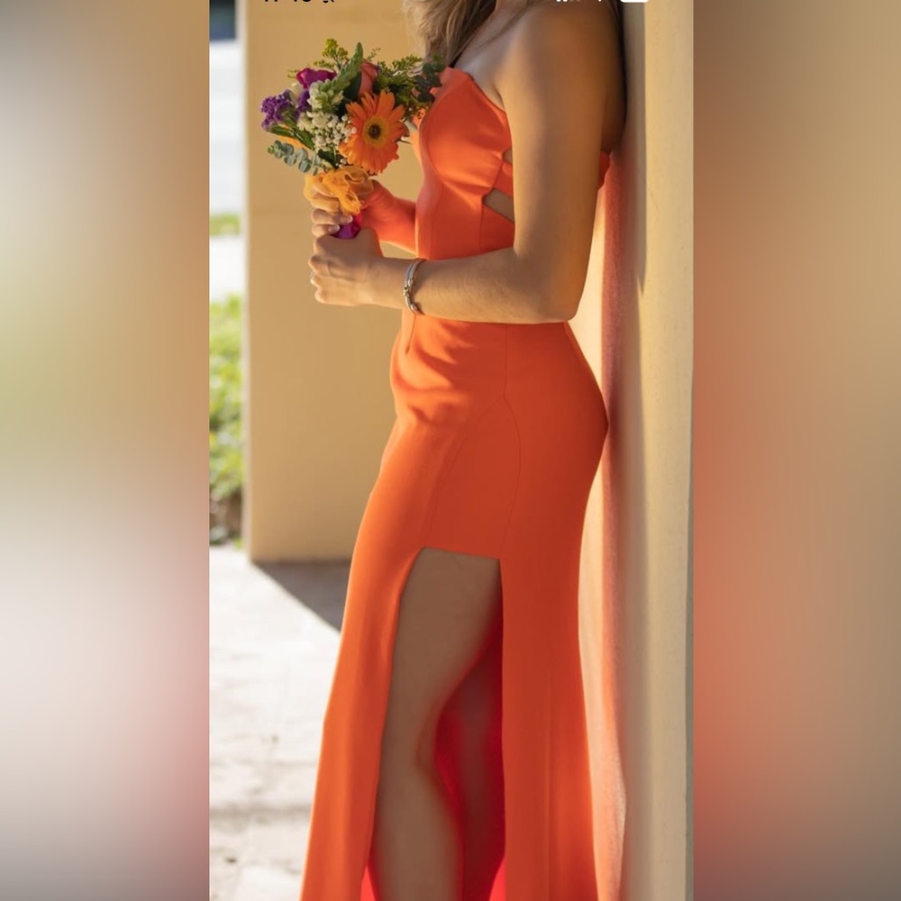 Xscape Orange Maxi Dress